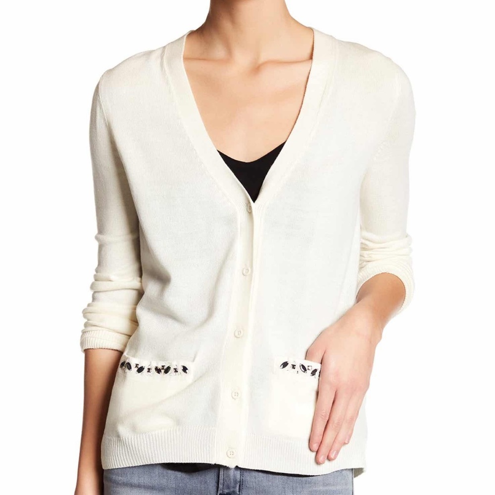 Joe Fresh Jewel Detail Cardigan - Cream